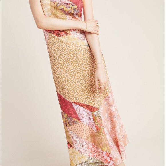 Kachel anthropology silk dress patchwork sz 10 NWT - Picture 12 of 12